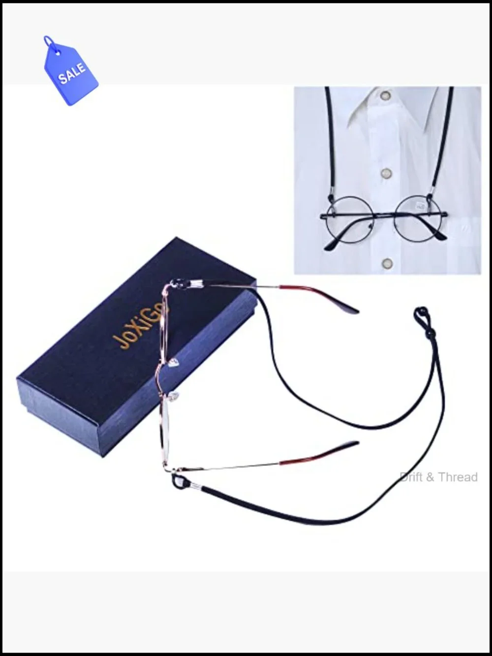 4 Pack Retro Round Reading Glasses with Strap